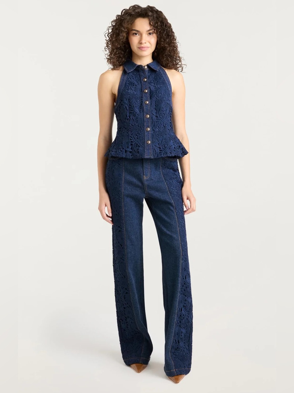 Cinq a Sept denim ronin top & Francine pant